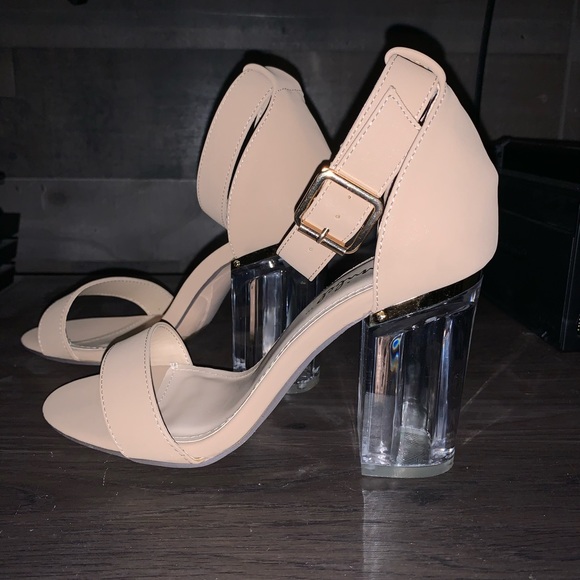 Nude clear block heel - Picture 4 of 6